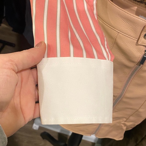 Stylish Pink and White Striped Women’s Dress Shirt - Picture 2 of 8